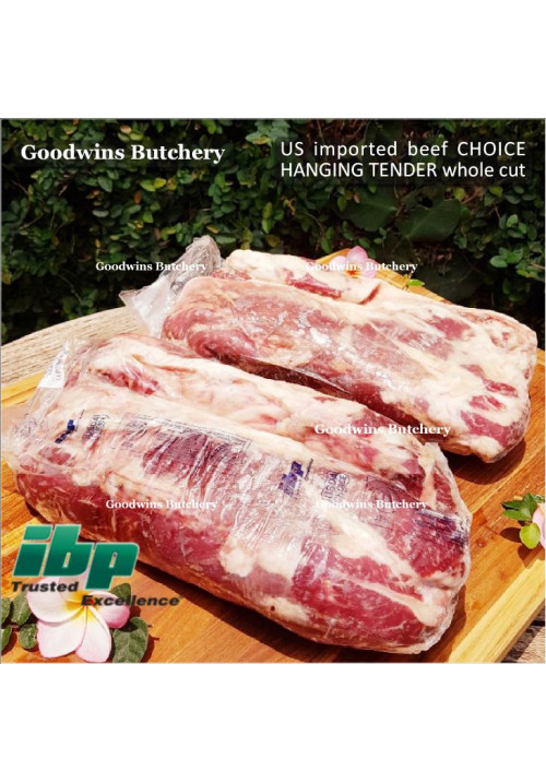 Beef HANGING TENDER USDA choice IBP frozen whole cuts +/-2.3kg (price/kg) PREORDER 3-7 Days Notice
